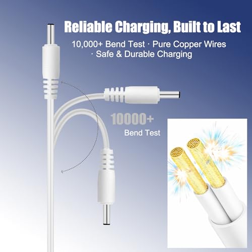 USB to DC Charging Cable for Moon Lamp and Star Projector, 5FT
