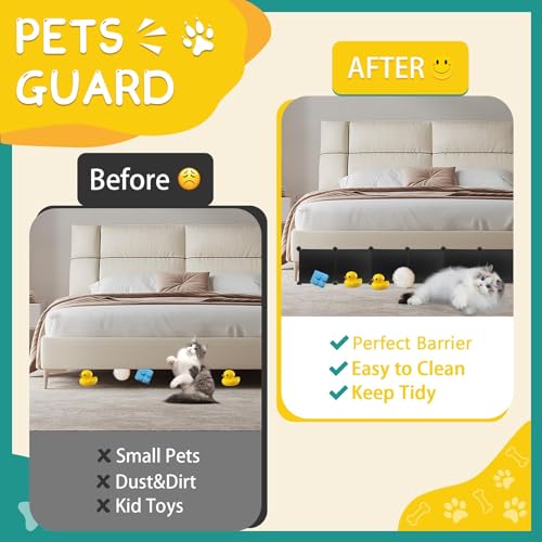 Under Bed and Couch Toy Blocker for Pets - 83-Inch Adjustable Gap Guard