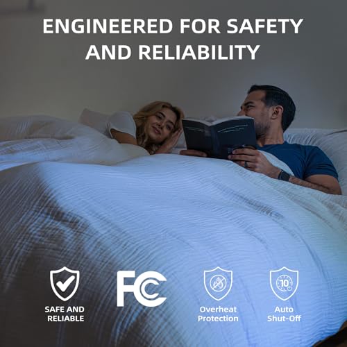 WiFi Heated Mattress Pad Queen Size with Dual-Zone Control