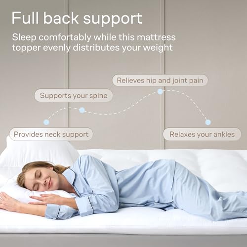 Full Size Cooling Mattress Topper - Extra Thick Soft Mattress Pad
