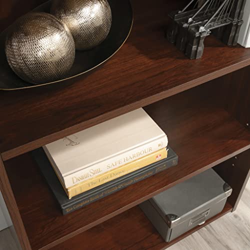3-Shelf Wooden Bookcase with Adjustable Storage Shelves, Brook Cherry