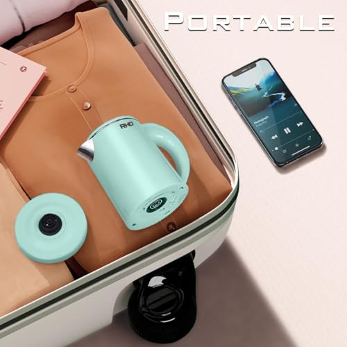 0.5L Portable Electric Travel Kettle, 304 Stainless Steel Mini Water Boiler