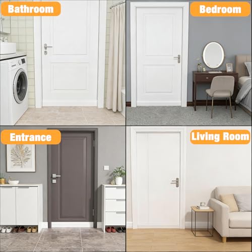 Door Draft Stopper 2 Pack - Silicone Under Door Sweep, 2" x 39" (White)