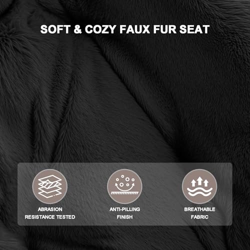 Grezone Black Oversized Folding Moon Chair - Comfortable Indoor/Outdoor Lazy Seat