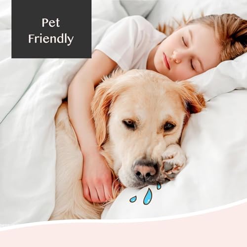 Waterproof Standard Pillow Protectors - 4 Pack, Breathable Cotton Encasements