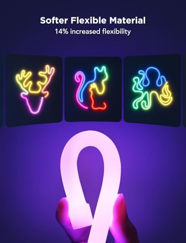 Neon Rope Light Mounting Brackets - 20 Piece Adhesive Clip Set