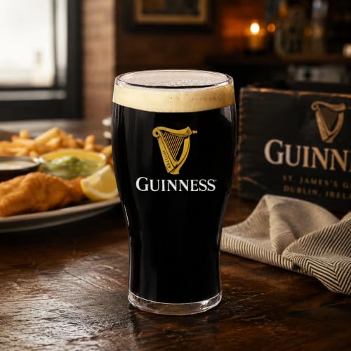20oz Tulip Pint Beer Glasses – Set of 4 Authentic Irish Pub Style Glassware