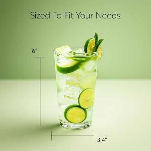19-Ounce Beverage Glasses, Set of 6, Chip-Resistant Tempered Drinking Glass