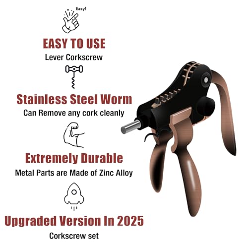 Geelu Wine Opener Set Corkscrew with Gift Box - Easy Bottle Opening Tool