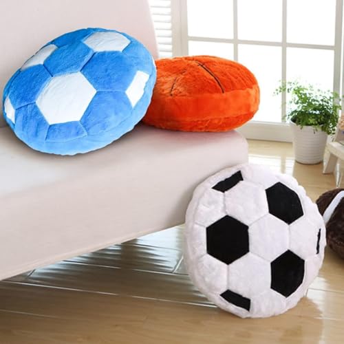 15.7-Inch Soccer Ball Plush Pillow, Soft Fluffy Sports Throw Cushion