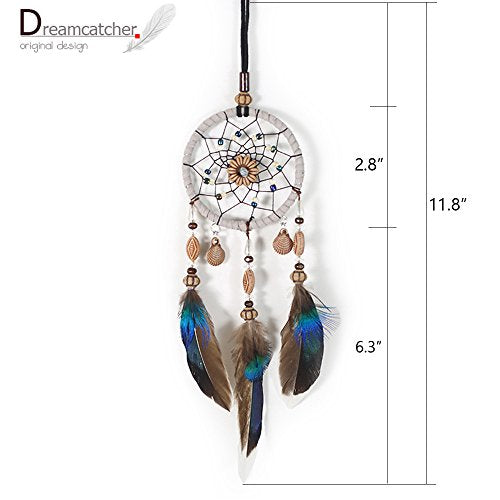 Handmade Bohemian Dream Catcher Rearview Mirror Hanging Car Ornament