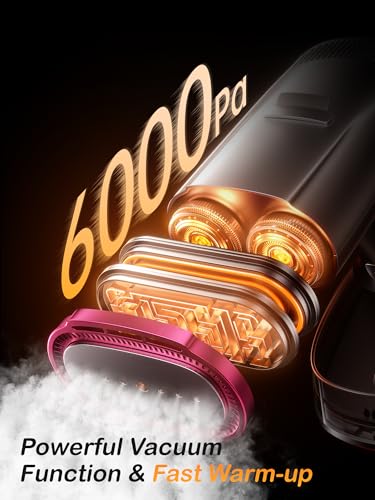 DRFLASH 2-in-1 Handheld Vacuum Garment Steamer with 6000Pa Suction