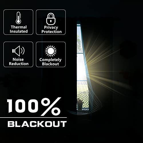 Dark Grey Thermal Insulated Blackout Curtains - 84 Inch Grommet Window Drapes