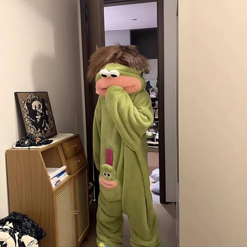 Frog Monster Onesie Pajamas with Hood and Matching Shoes
