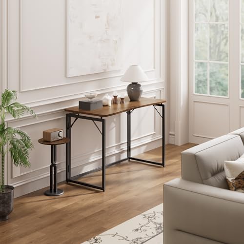 31.5" Small Folding Computer Desk - No Assembly Wooden Writing Desk