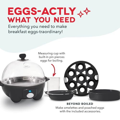 Electric Rapid Egg Cooker & Poacher - 7-Egg Capacity Boiler & Steamer