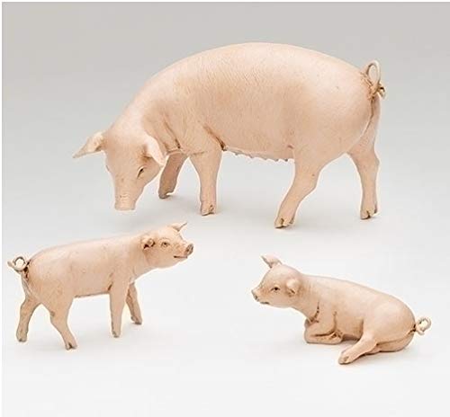 Fontanini Pig Family Set - 7.5 Inch Scale Nativity Scene Figurines