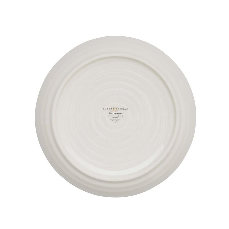 Portmeirion Sophie Conran Coupe Dessert Plates | Set of 4 | Elegant Porcelain Serving Plates | Appetizer or Salad Plates | Microwave, Oven, and Dishwasher Safe | White | 6.5”