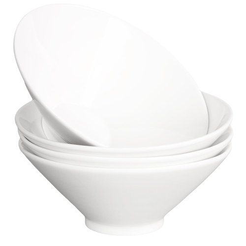 Creativity Home Japanese Style Ramen Bowls 30 oz, Ceramic Lamian Noodles Soup Bowls Set of 4, Large Soup Bowls for Salad, Pasta, Pho Thai Miso Udon Soup Noodles or Asian Food 8.9 Inch