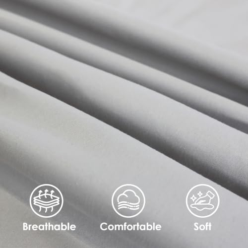 Queen Futon Mattress Cover, Zippered & Machine Washable, Grey