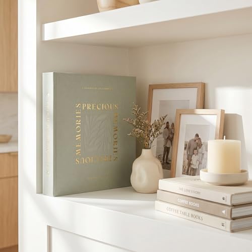 Large Linen Photo Album for 500 4x6 Photos - Sage Fabric Memory Book