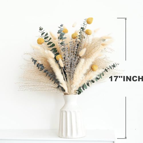 500-Piece Dried Pampas Grass Bouquet - 17-Inch Boho Floral Decor