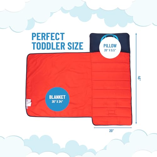 Kids Nap Mat with Pillow and Blanket Soft Microfiber Sleeping Bag for Toddlers