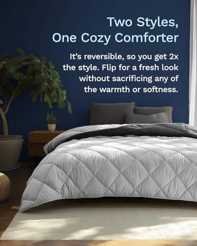 Reversible Twin/Twin XL Down Alternative Comforter & Duvet Insert - Gray