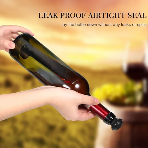 Honoson 18 Pcs Black Bottle Stoppers with Vacuum Pump Set - Wine Preservers