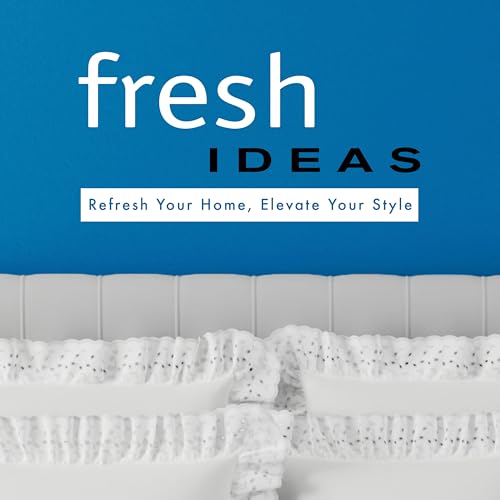 Ruffled Queen Bed Skirt with Eyelet Embroidery - 14 Inch Drop, Ivory