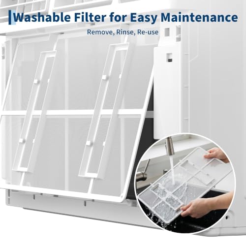 8000 BTU Window Air Conditioner for 350 Sq.Ft with Smart App Control