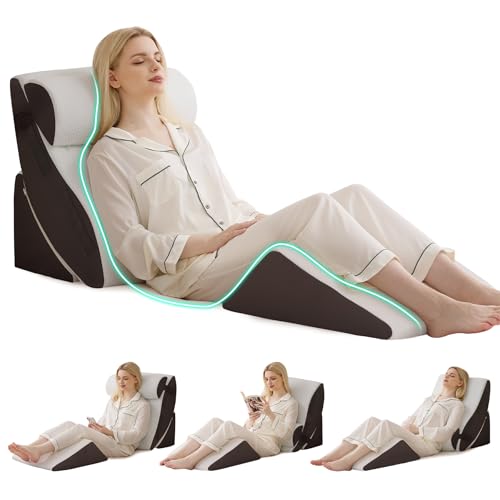 4-Piece Adjustable Wedge Pillow Set for Pain Relief & Recovery