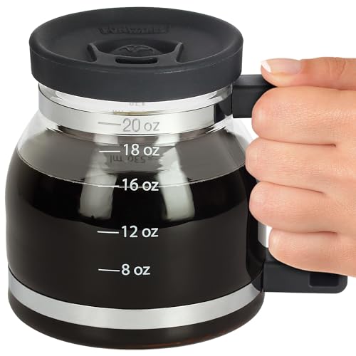 Cupa Joe 20oz Spill-Proof Coffee Mug with Vintage Diner Style Glass Pot - Funwares