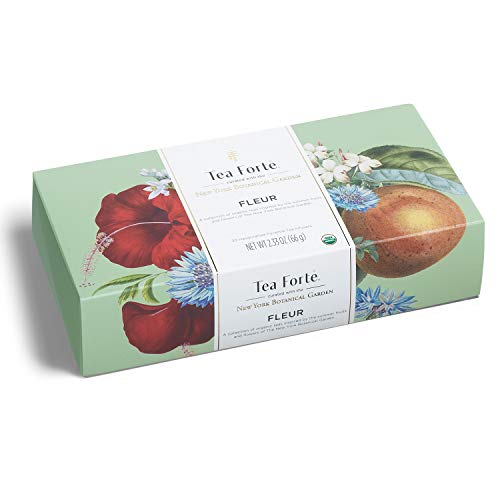 Tea Forte Premium Tea Sampler with 10 Pyramid Infuser Bags - Gift Set