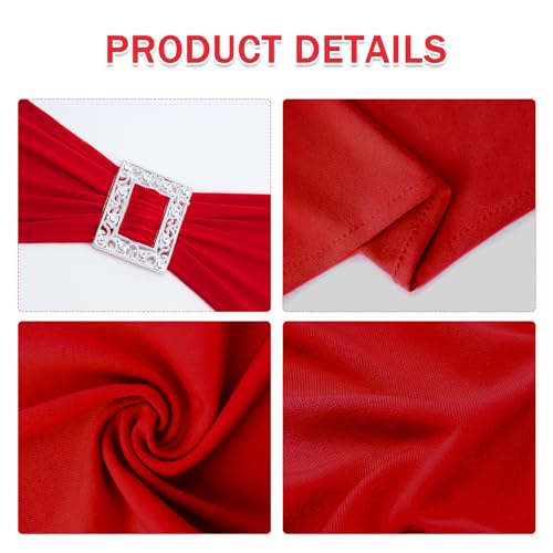 30 PCS Stretch Chair Sashes with Buckle Slider - Universal Elastic Ties for Events