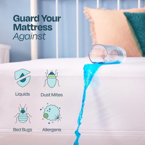 Linenspa 360 Zippered Waterproof Mattress Protector Encasement, Twin XL