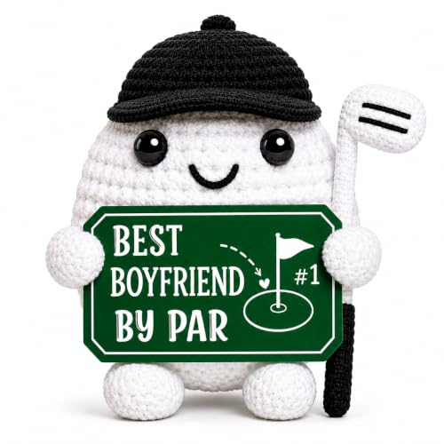 Best Boyfriend by Par Golf Gift Crochet Ball Doll | Christmas Stocking Stuffers