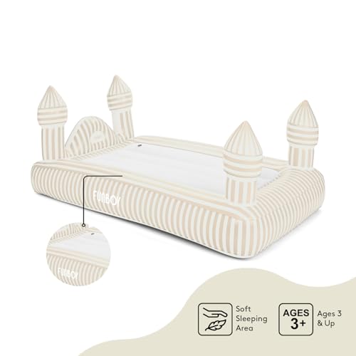Kids Inflatable Air Mattress with Carrying Bag, Soft Flocked Travel Bed