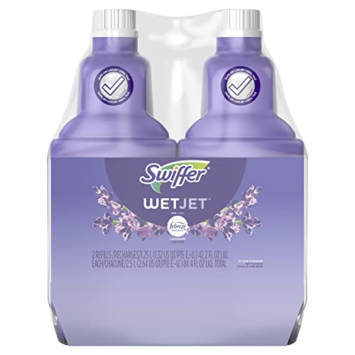 Swiffer WetJet Multi-Purpose Floor Cleaner Solution Lavender 42.2 Fl Oz 2-Pack