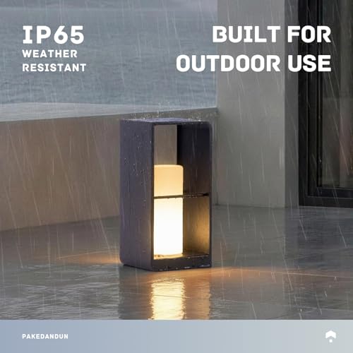 Outdoor Solar Lantern Waterproof IP65 Floor Lamp 16.93" with Remote Control