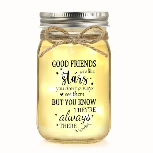Friendship Decorative Glass Jar with LED String Lights Gift for Friends