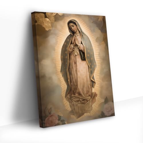 PBXBJY Virgin Mary Canvas Wall Art Religious Poster Christian Decor 24x36 - Virgin Mary 2