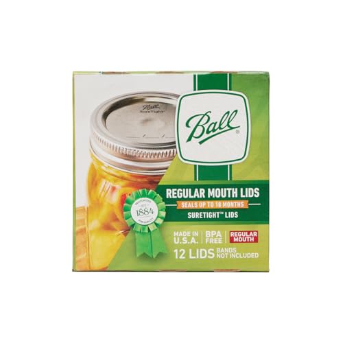 Regular Mouth Mason Jar Lids for Canning & Preserving - 96 Count