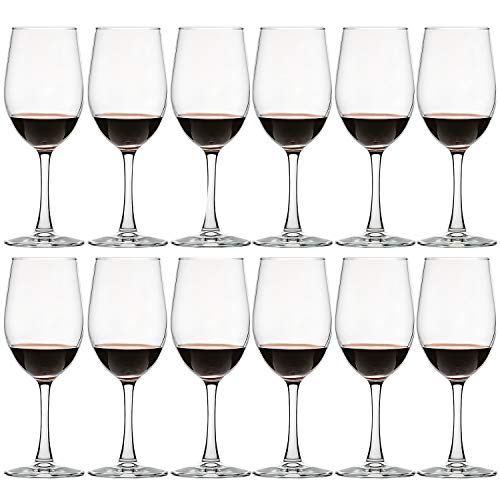 UMI UMIZILI Set of 12 Red & White Wine Glasses 12 oz - Durable & Elegant