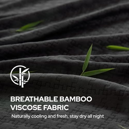 Cooling Bamboo Viscose Queen Mattress Pad Cover - Soft & Breathable