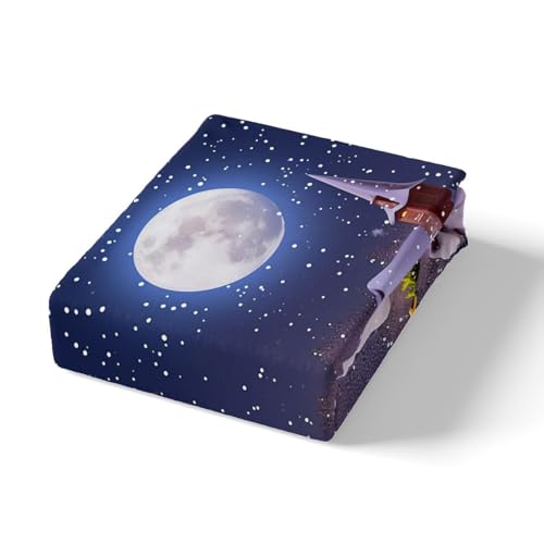 Castle Fairy Christmas King Bed Sheet Set 4pc Kids Santa Snowman Starry Sky Microfiber