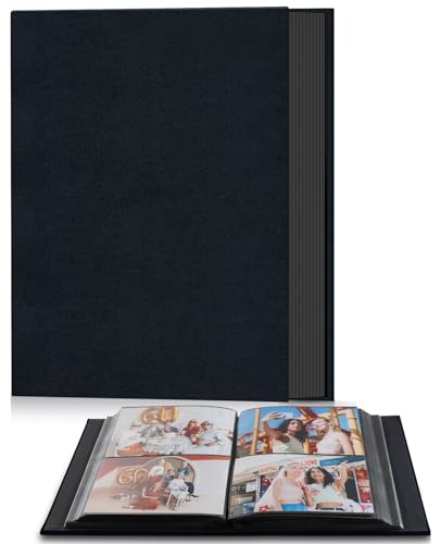 Linen Hardcover 4x6 Photo Album 200 Pockets for Wedding & Family Pictures
