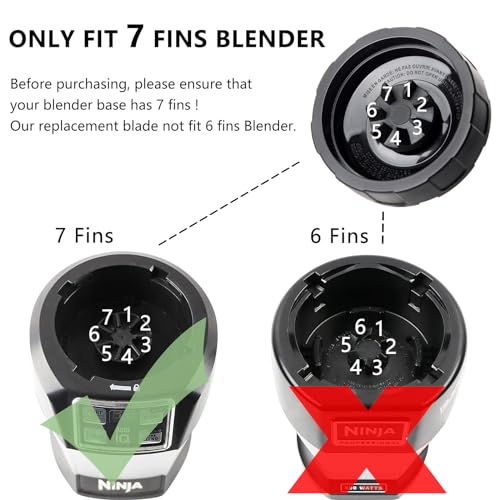 7-Fin Blender Replacement Blade for 18/24/32oz Cups Stainless Steel