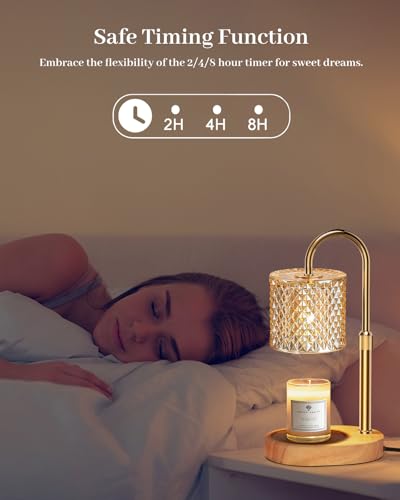 Candle Warmer Lamp with Timer & Adjustable Height for Home Fragrance