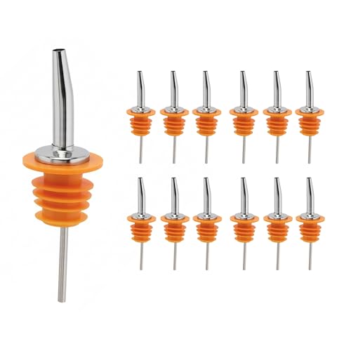Spill-Stop 285-60 Metal Liquor Bottle Pourer 1.75L Wide Neck, Pack of 12